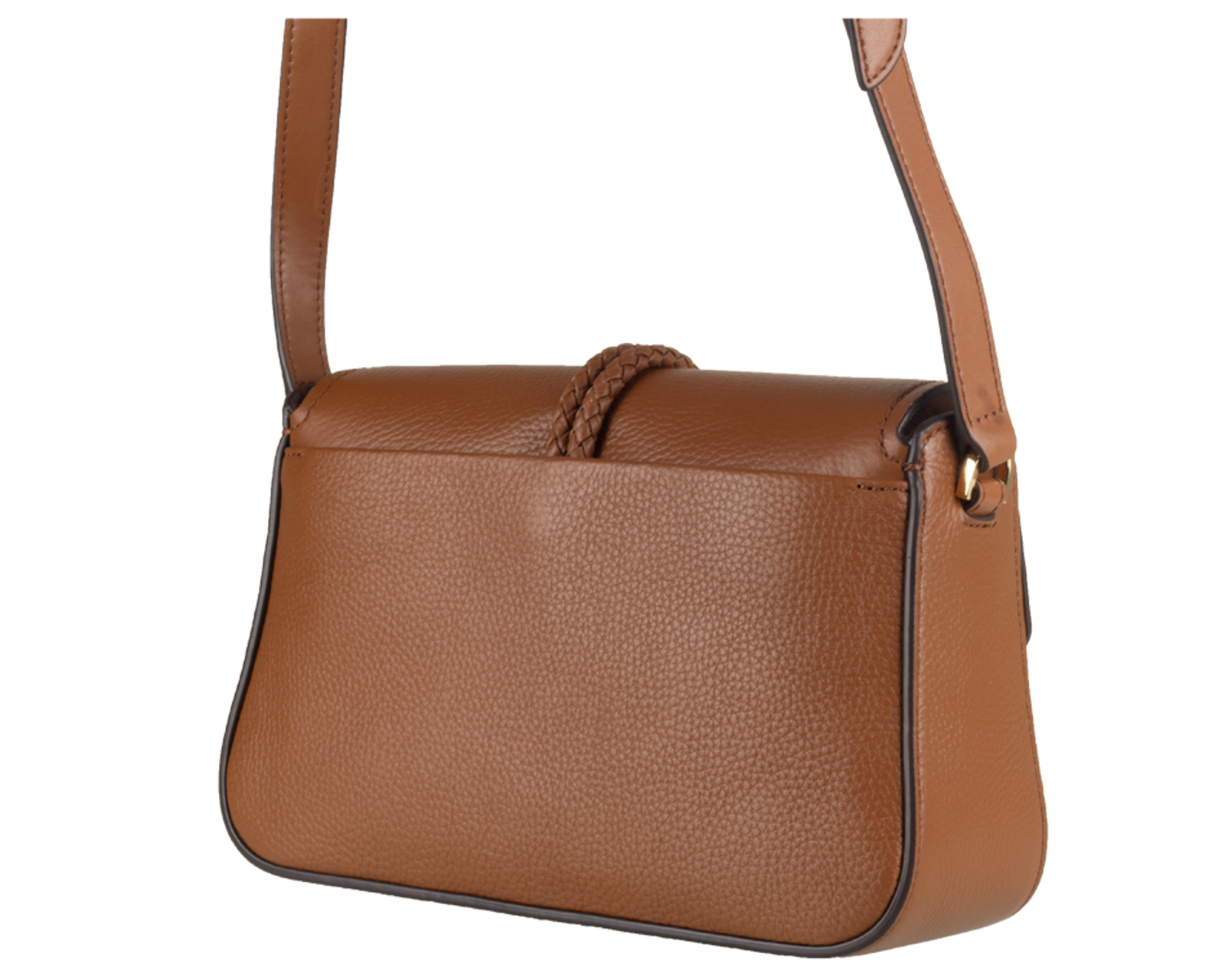 lea medium leather flap messenger bag