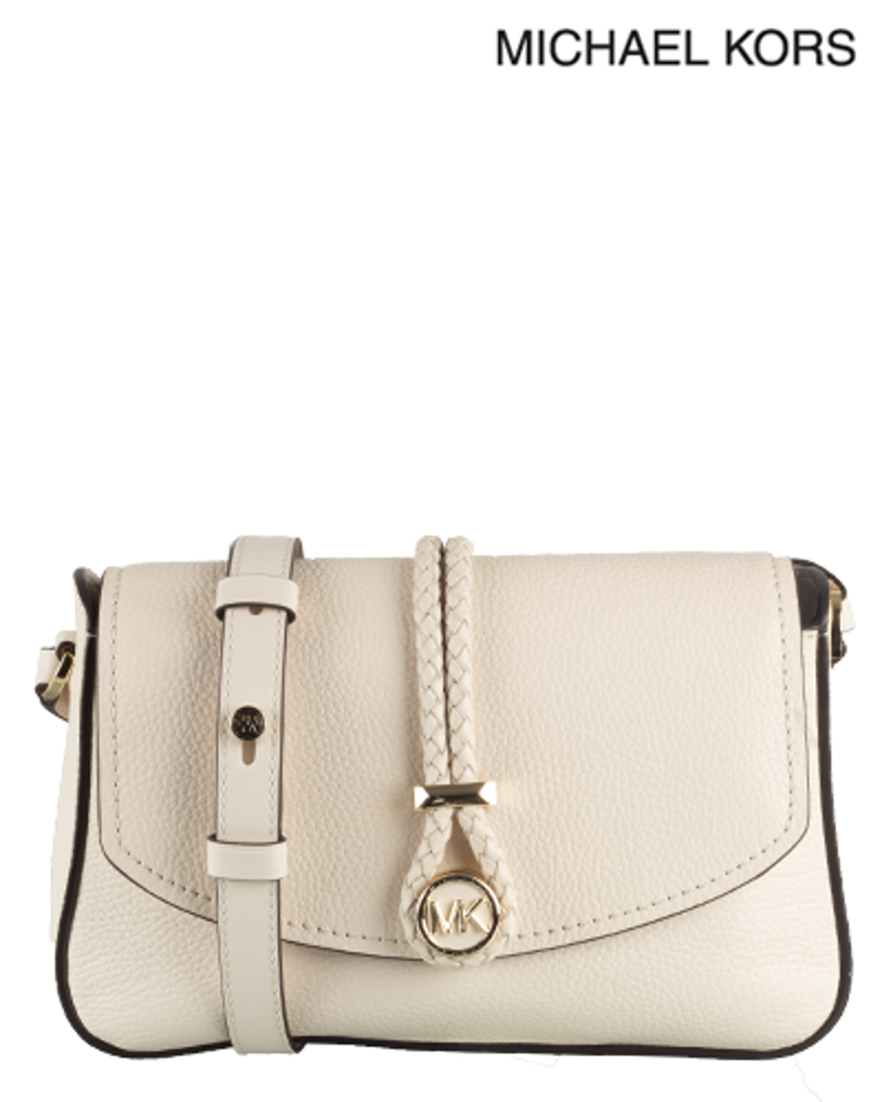 michael michael kors lea medium leather flap messenger bag