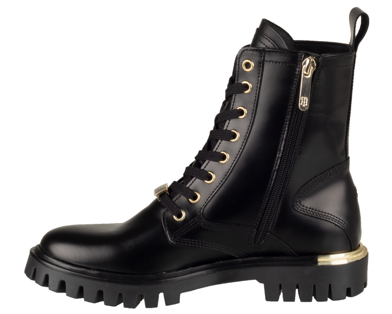 tommy hilfiger polished lace up boots