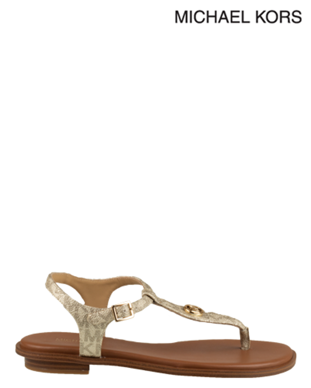 Michael Kors Mallory Thong Sandals Gold - monfrance